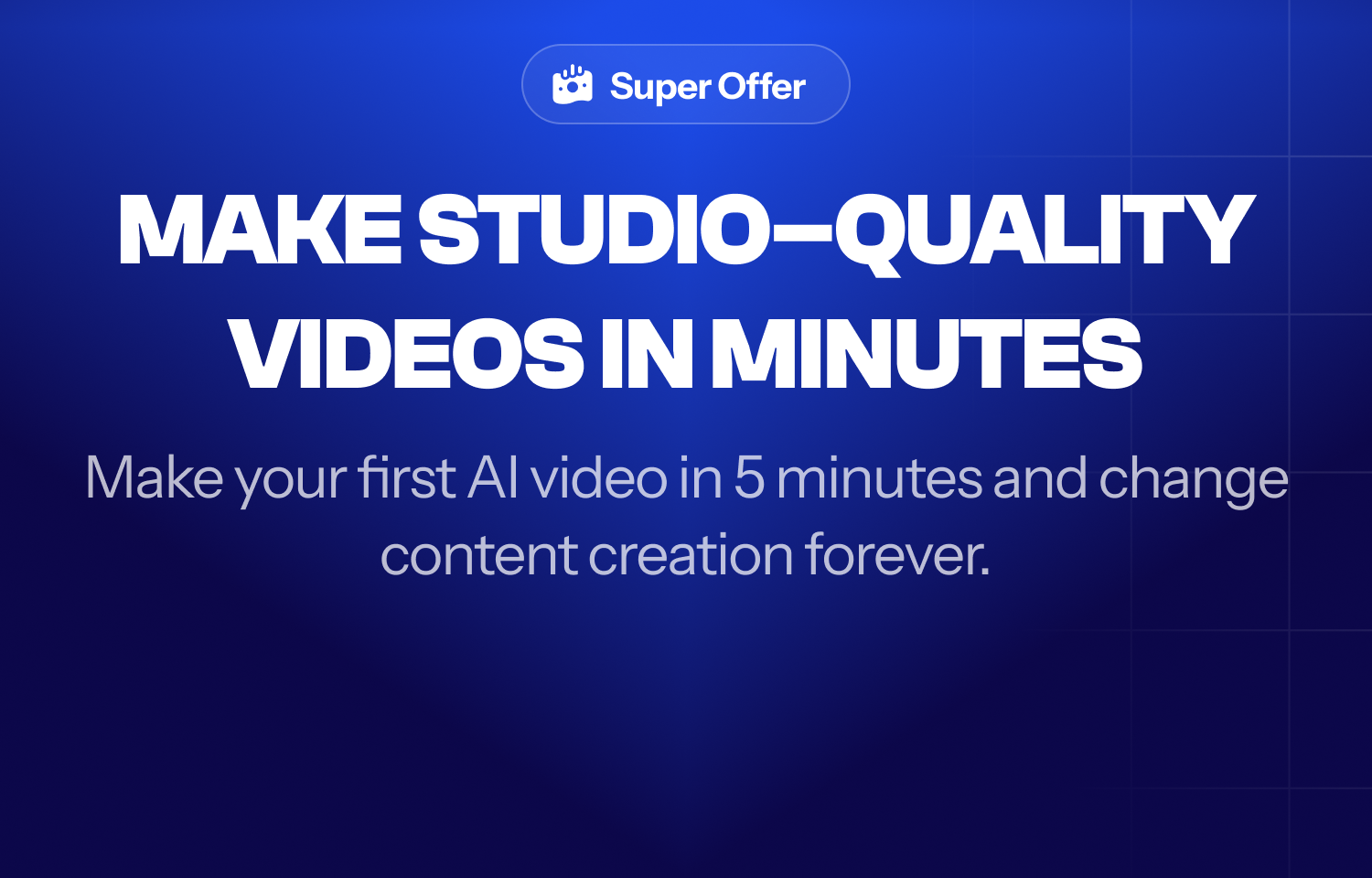 Studio quality video